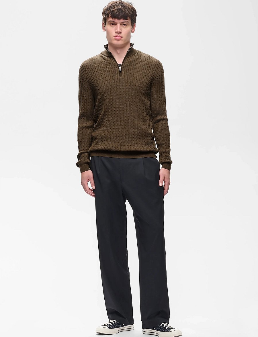Matinique - MAmason SZ cabel - pullover mit halbem reißverschluss - sepia melange - 0