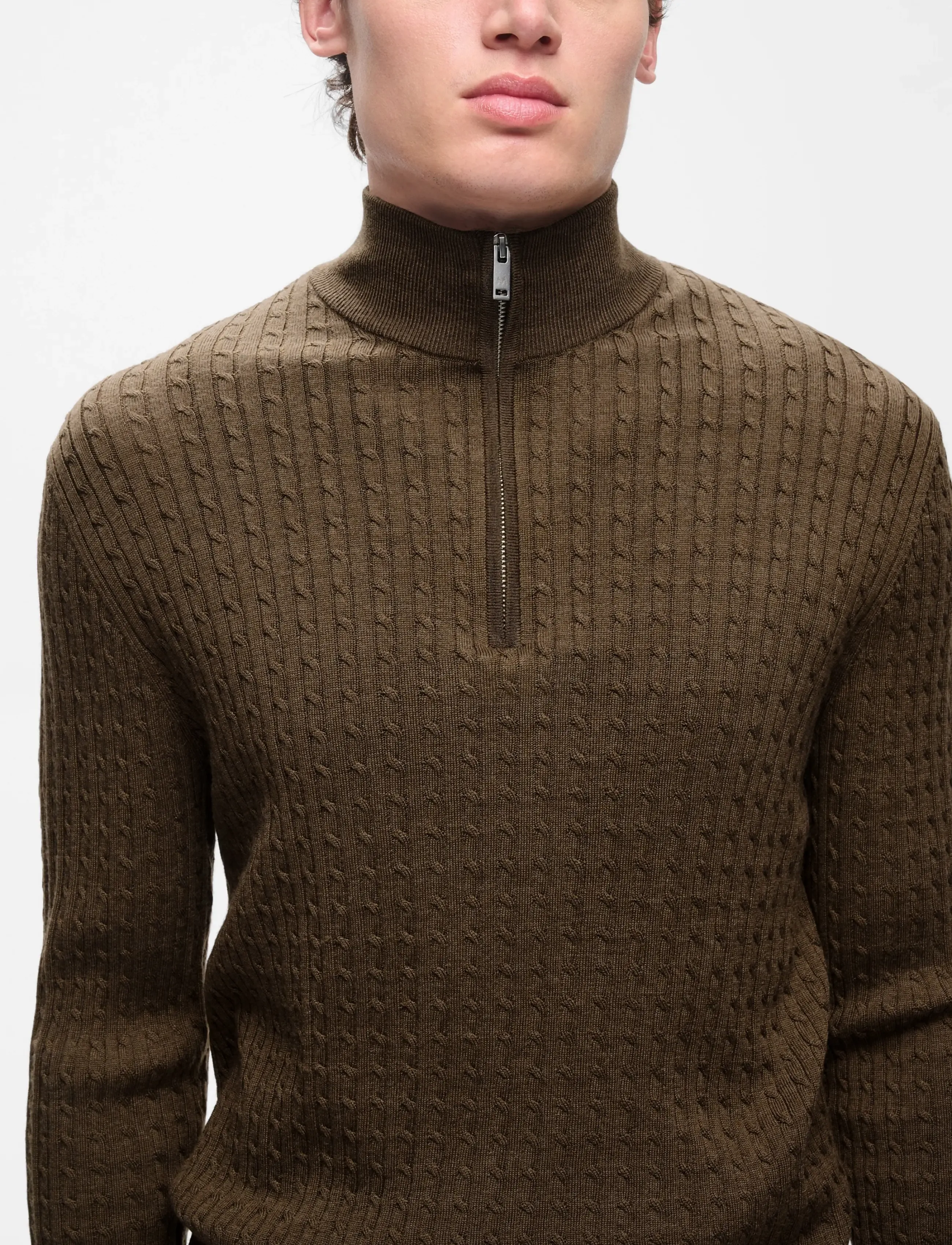 Matinique - MAmason SZ cabel - half zip-tröjor - sepia melange - 5