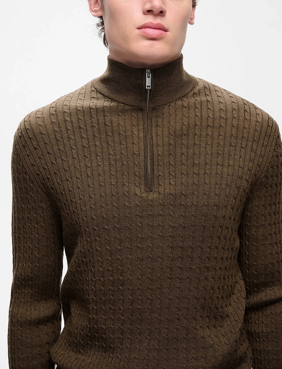 Matinique - MAmason SZ cabel - half zip-tröjor - sepia melange - 5