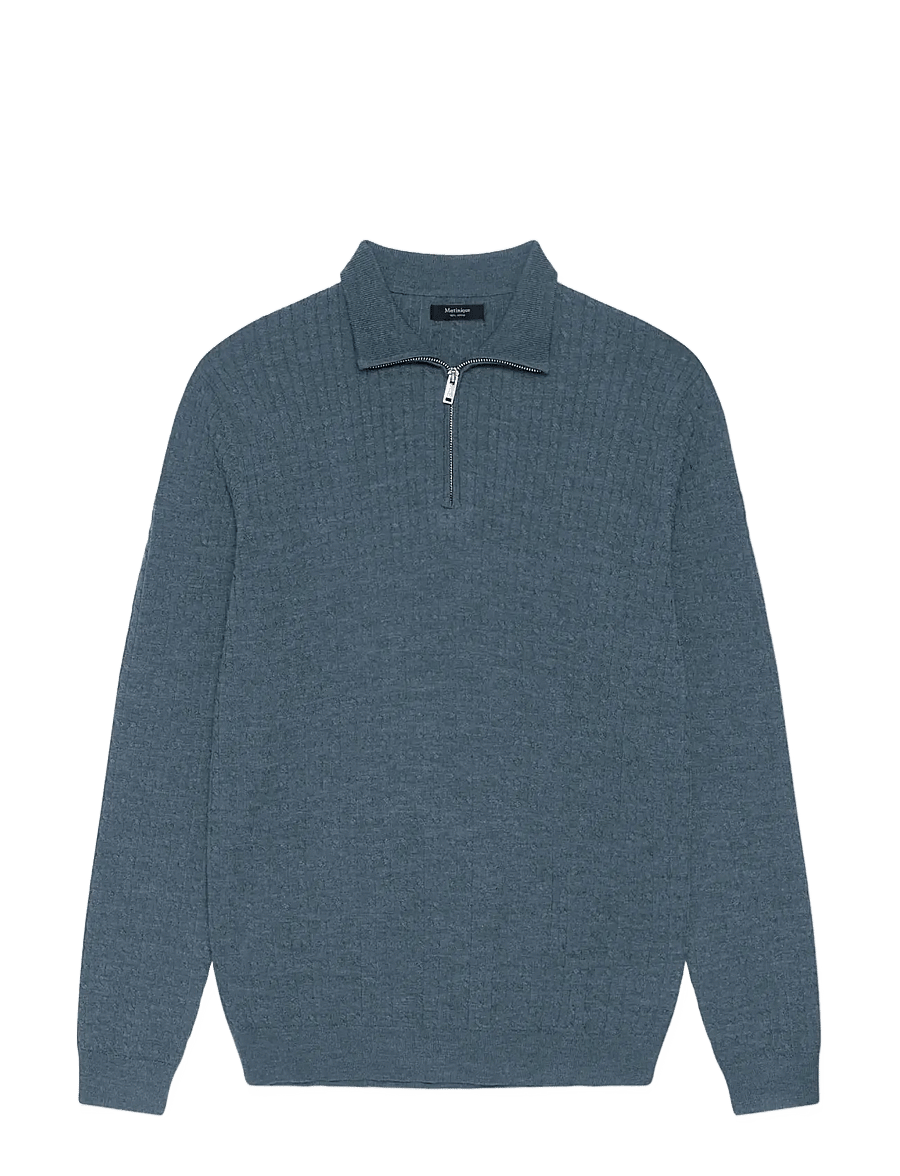 Matinique - MAmason SZ cabel - pullover mit halbem reißverschluss - stormy weather melange - 1
