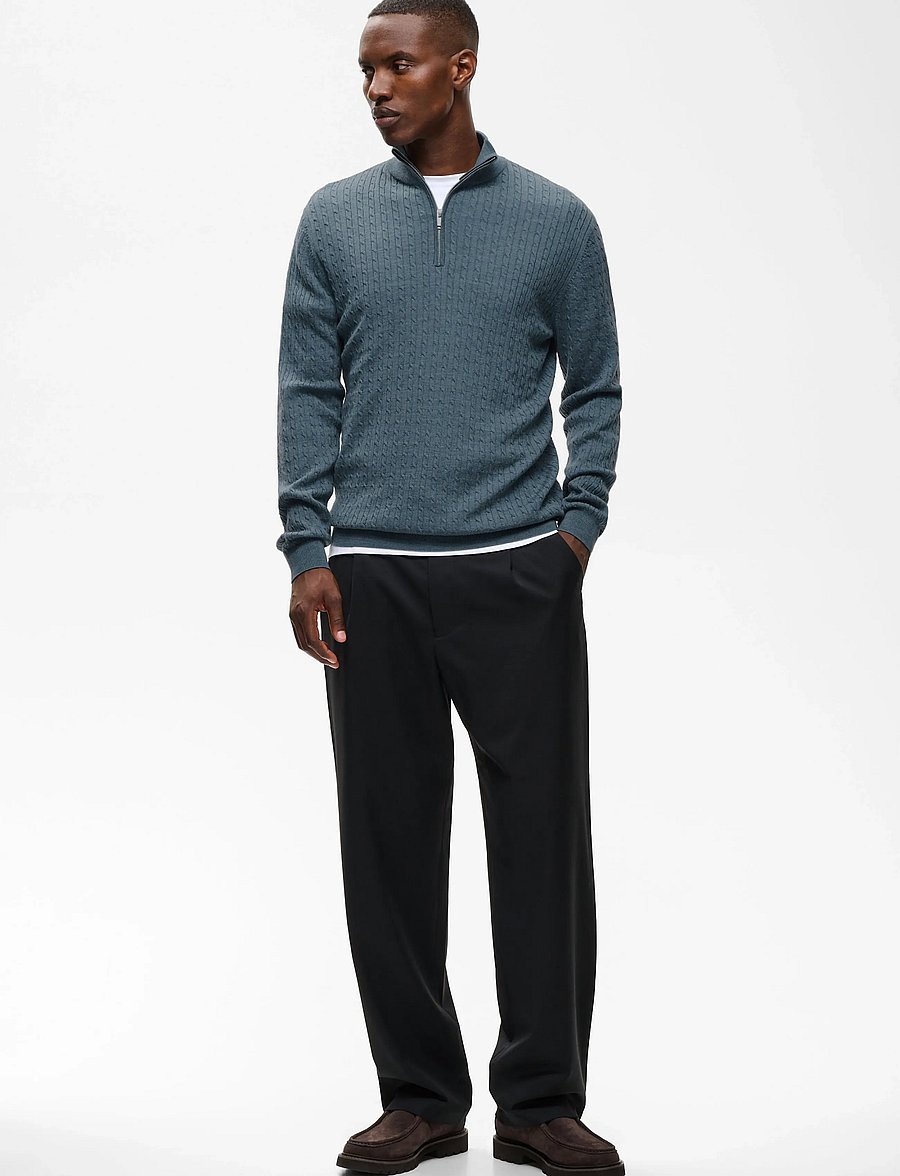 Matinique - MAmason SZ cabel - pullover mit halbem reißverschluss - stormy weather melange - 0