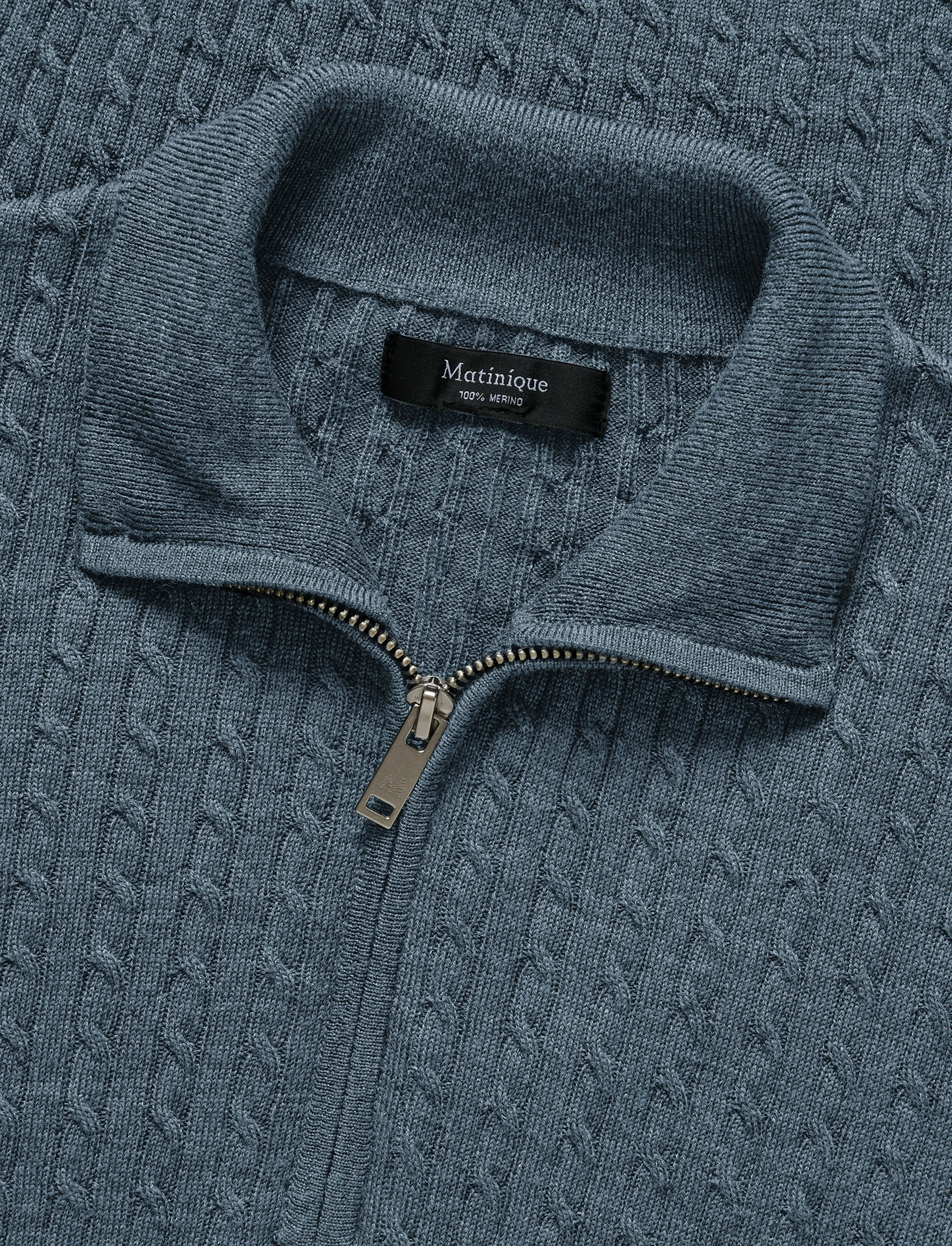 Matinique - MAmason SZ cabel - half zip-tröjor - stormy weather melange - 4
