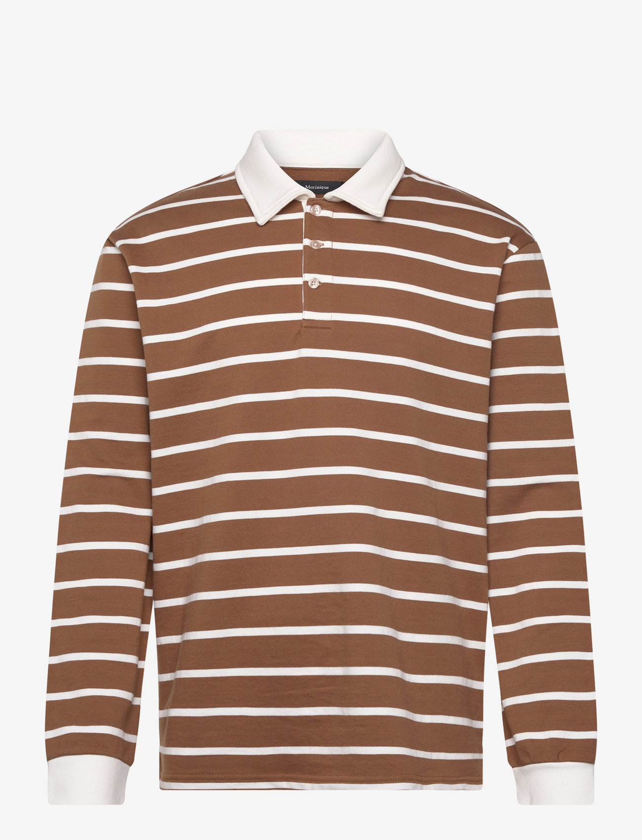 Matinique - MAhaig Rugby Stripe - långärmade pikéer - otter - 0