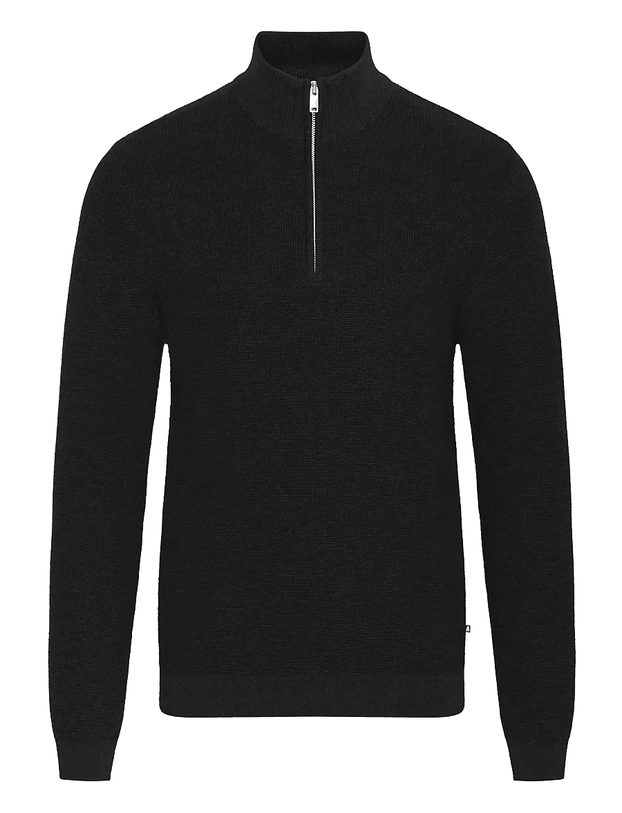 Matinique - MAlagoon Z - pullover mit halbem reißverschluss - black - 1