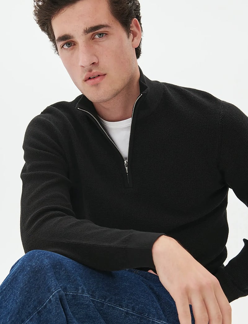 Matinique - MAlagoon Z - pullover mit halbem reißverschluss - black - 0