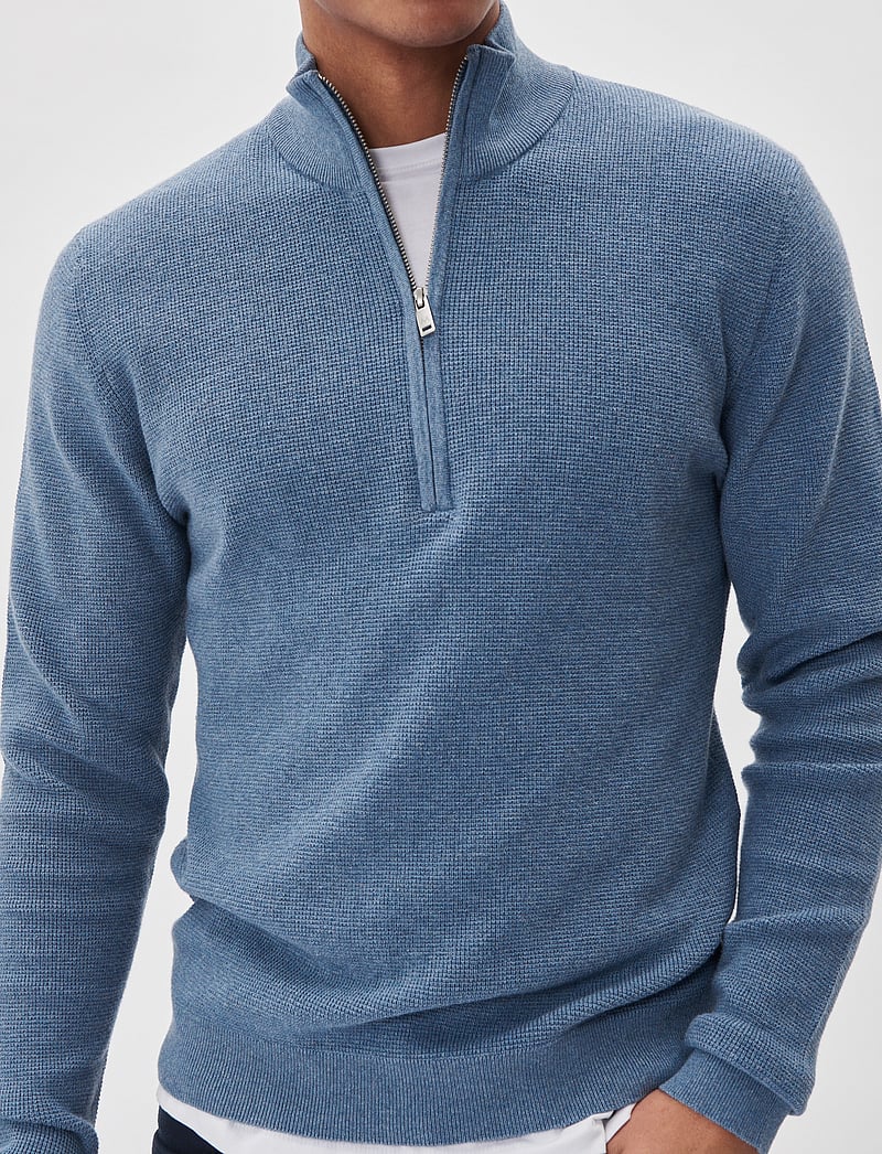 Matinique - MAlagoon Z - pullover mit halbem reißverschluss - captain's blue melange - 5