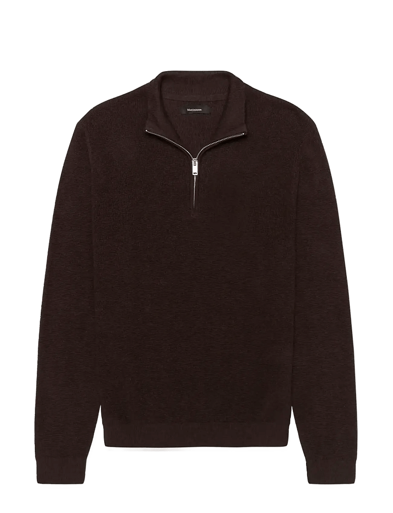 Matinique - MAlagoon Z - pullover mit halbem reißverschluss - chocolate brown - 1