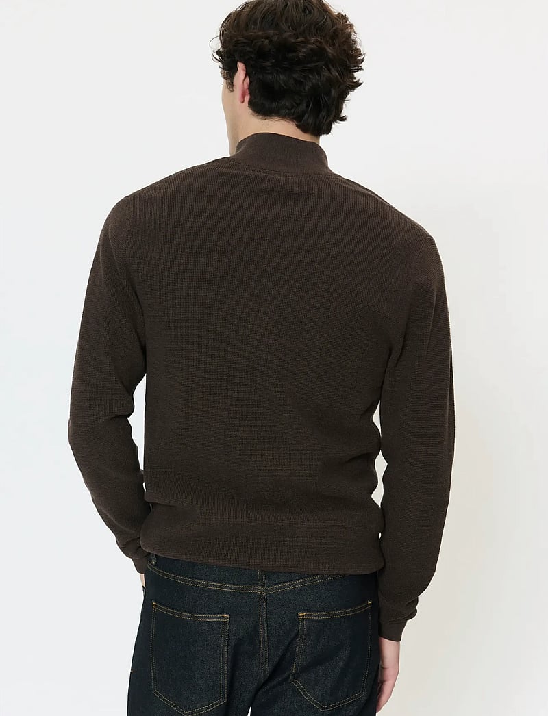 Matinique - MAlagoon Z - pullover mit halbem reißverschluss - chocolate brown - 3