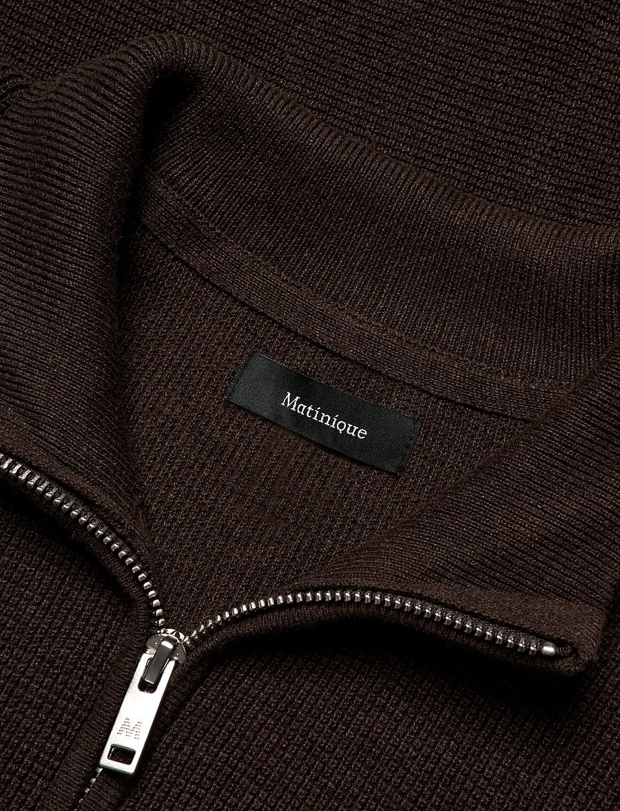 Matinique - MAlagoon Z - pullover mit halbem reißverschluss - chocolate brown - 5