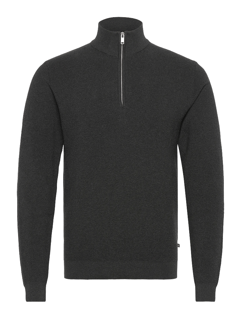 Matinique - MAlagoon Z - pullover mit halbem reißverschluss - dark grey melange - 0