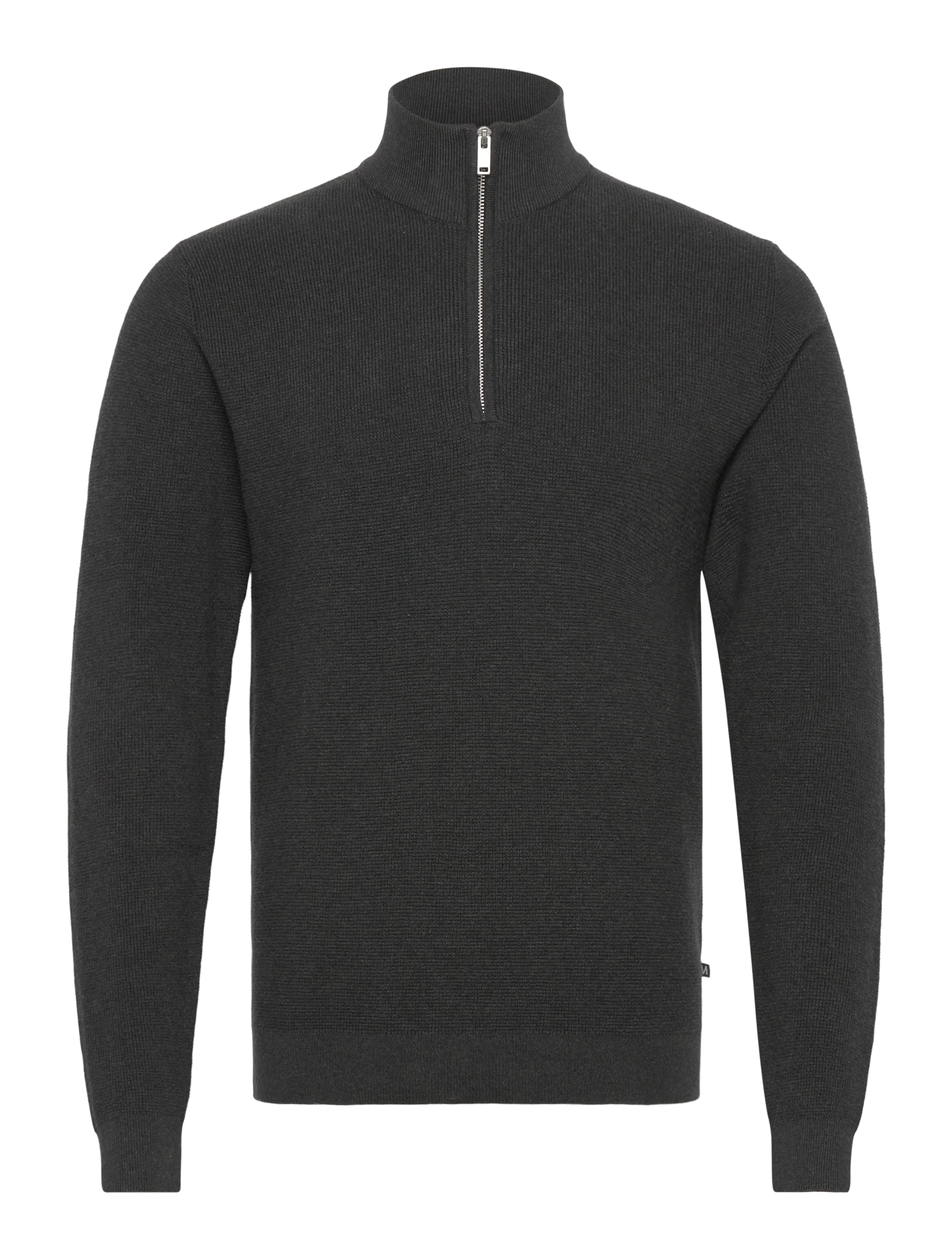 Matinique MAlagoon Z - Pullover mit halbem Reißverschluss - DARK GREY MELANGE / grey