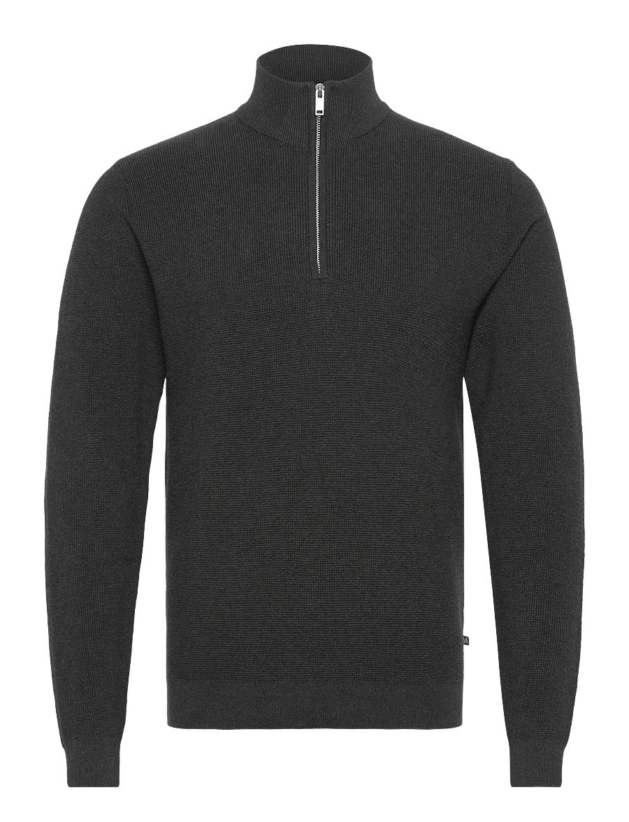 Matinique - MAlagoon Z - pullover mit halbem reißverschluss - dark grey melange - 0