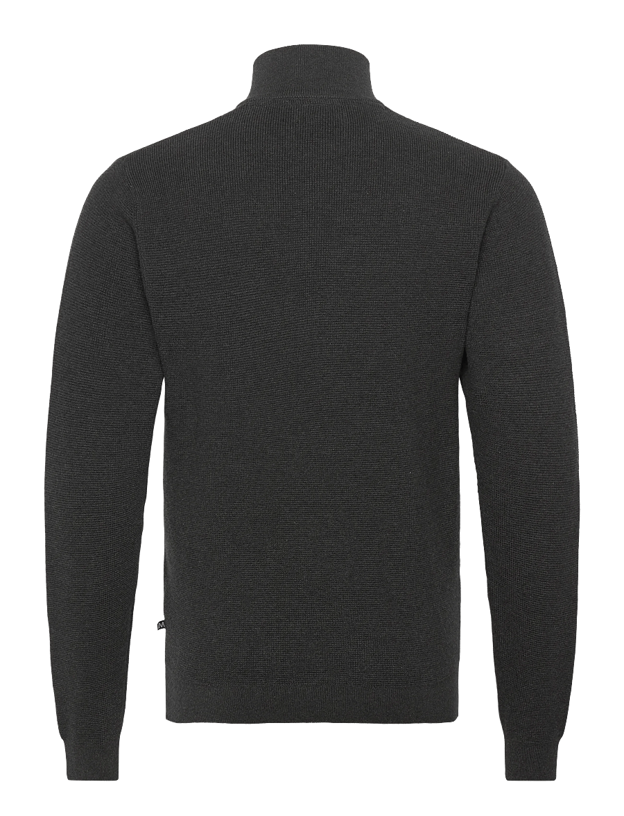 Matinique - MAlagoon Z - pullover mit halbem reißverschluss - dark grey melange - 1