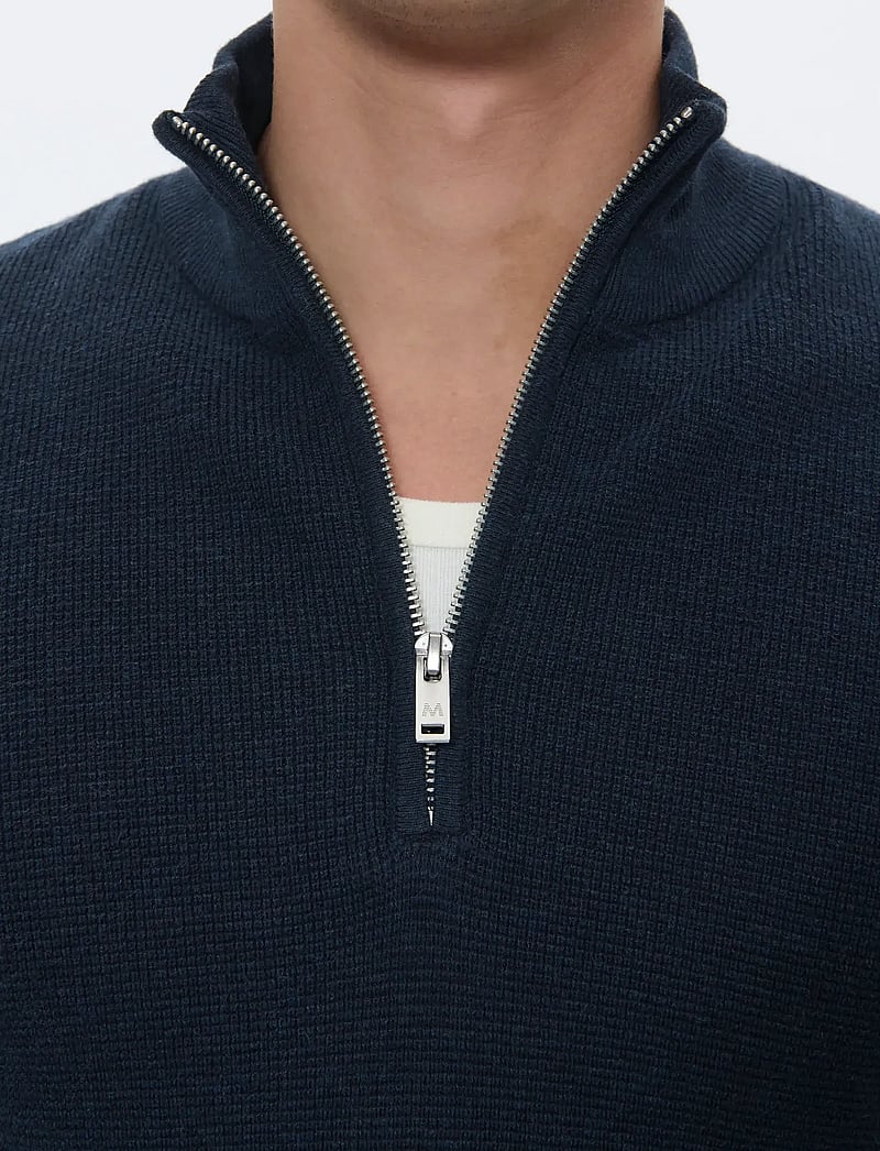 Matinique - MAlagoon Z - pullover mit halbem reißverschluss - dark navy melange - 5