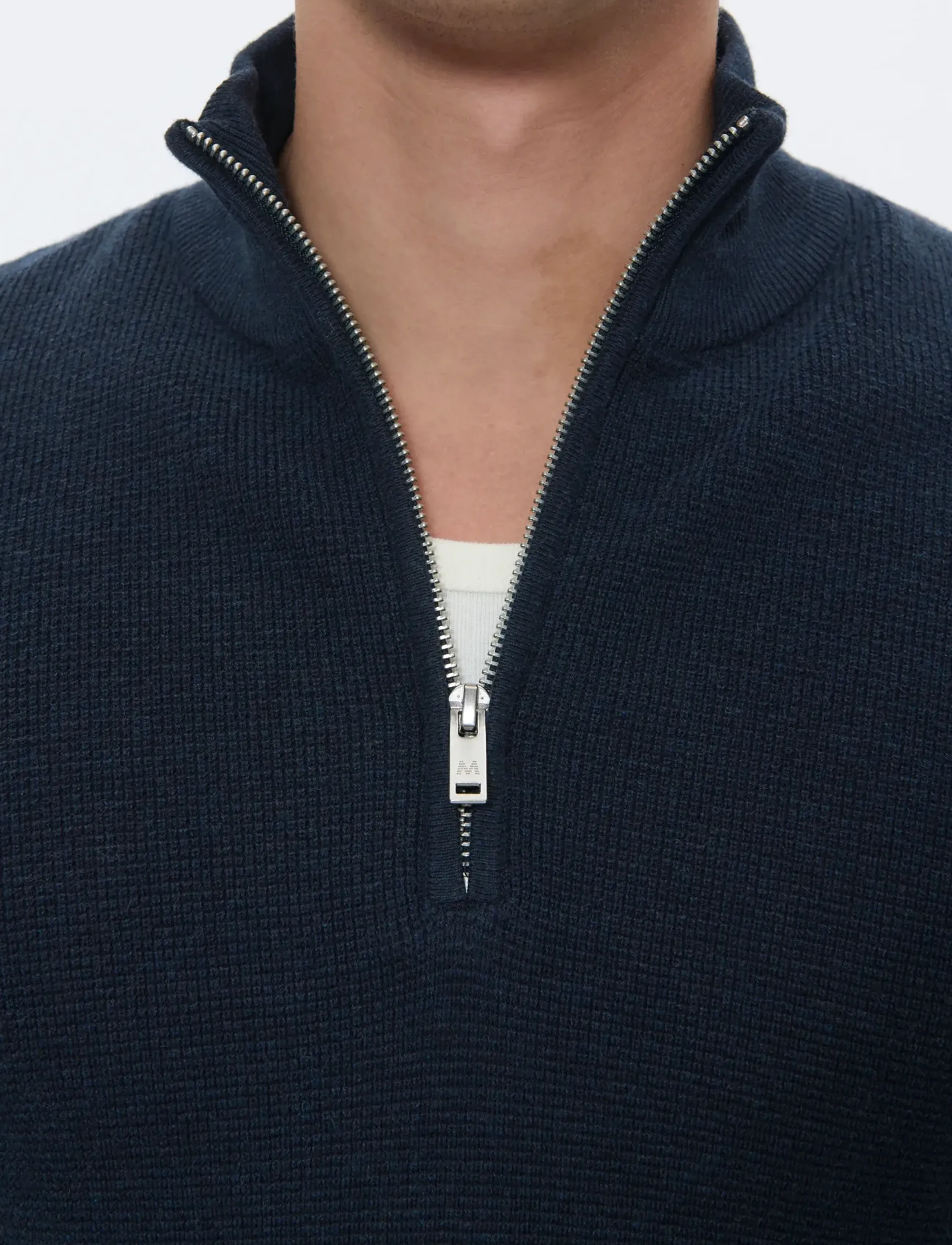 Matinique - MAlagoon Z - puolivetoketjulliset neuleet - dark navy melange - 5