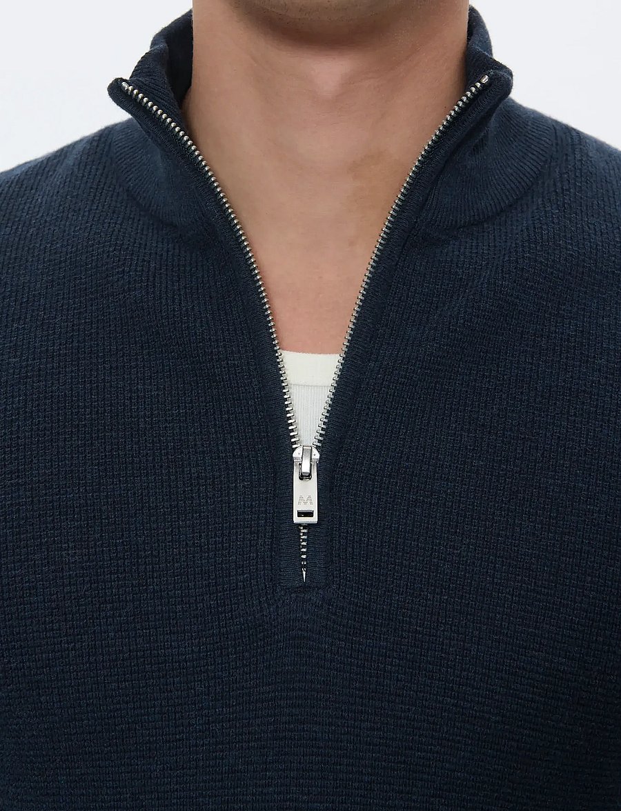 Matinique - MAlagoon Z - puolivetoketjulliset neuleet - dark navy melange - 5