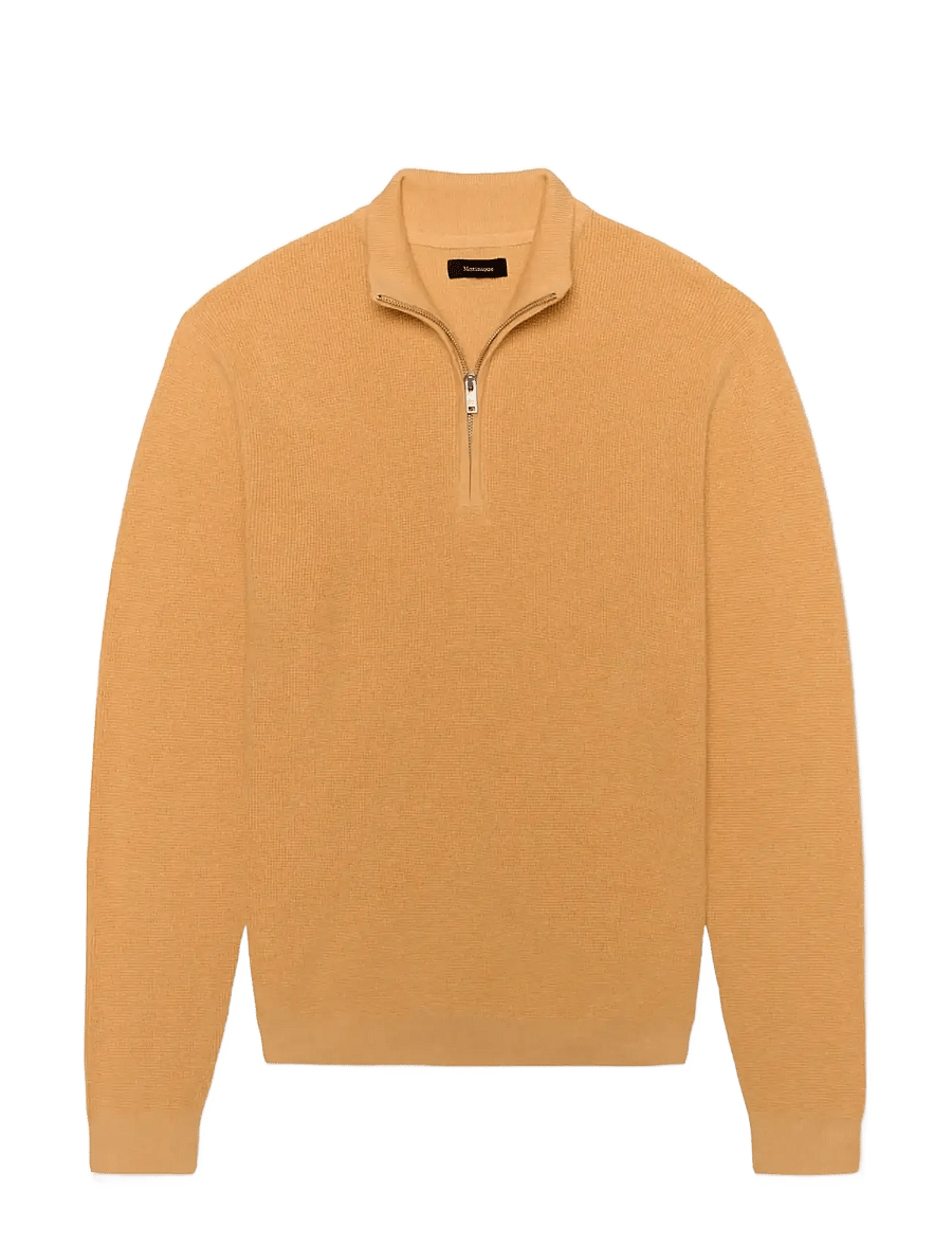 Matinique - MAlagoon Z - pullover mit halbem reißverschluss - golden cream - 1