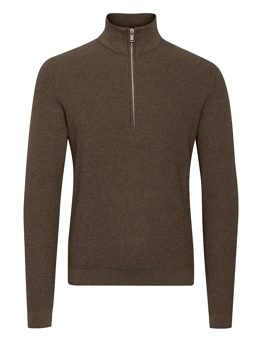 Matinique - MAlagoon Z - pullover mit halbem reißverschluss - morel melange - 1