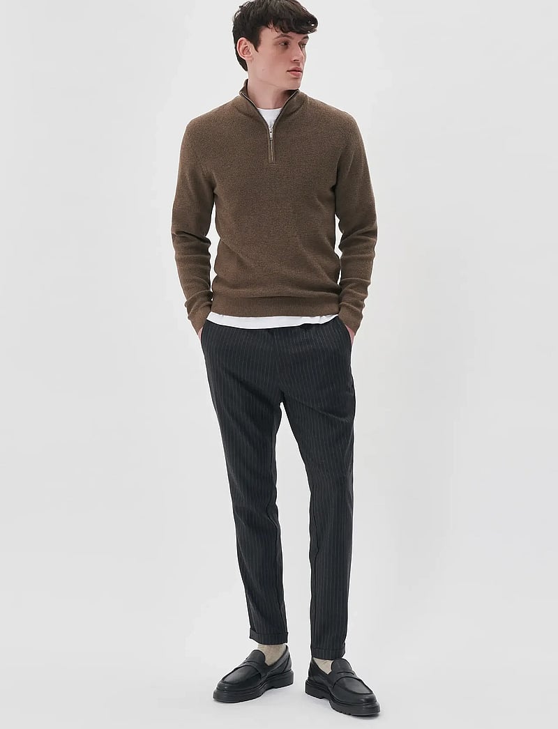 Matinique - MAlagoon Z - pullover mit halbem reißverschluss - morel melange - 3