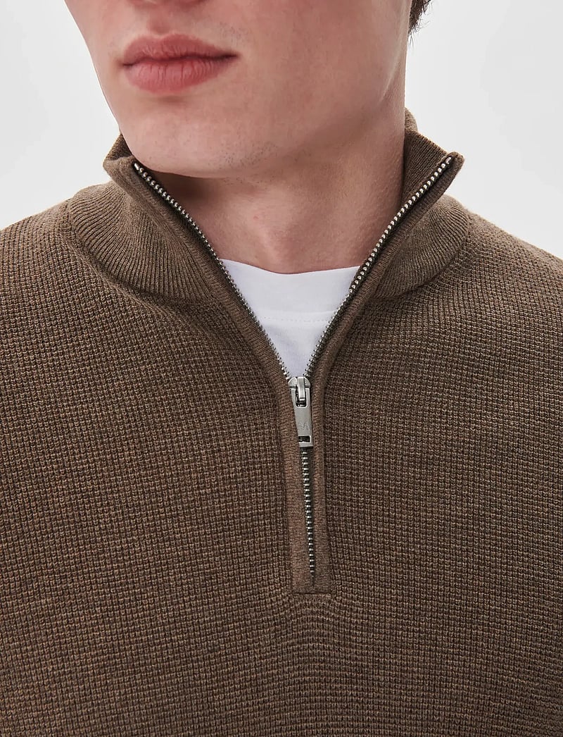 Matinique - MAlagoon Z - pullover mit halbem reißverschluss - morel melange - 5