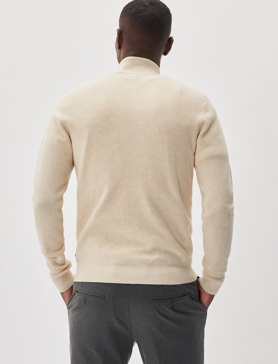 Matinique - MAlagoon Z - pullover mit halbem reißverschluss - oyster gray melange - 4