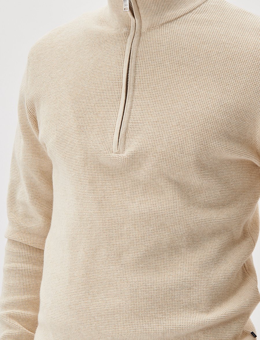 Matinique - MAlagoon Z - pullover mit halbem reißverschluss - oyster gray melange - 5