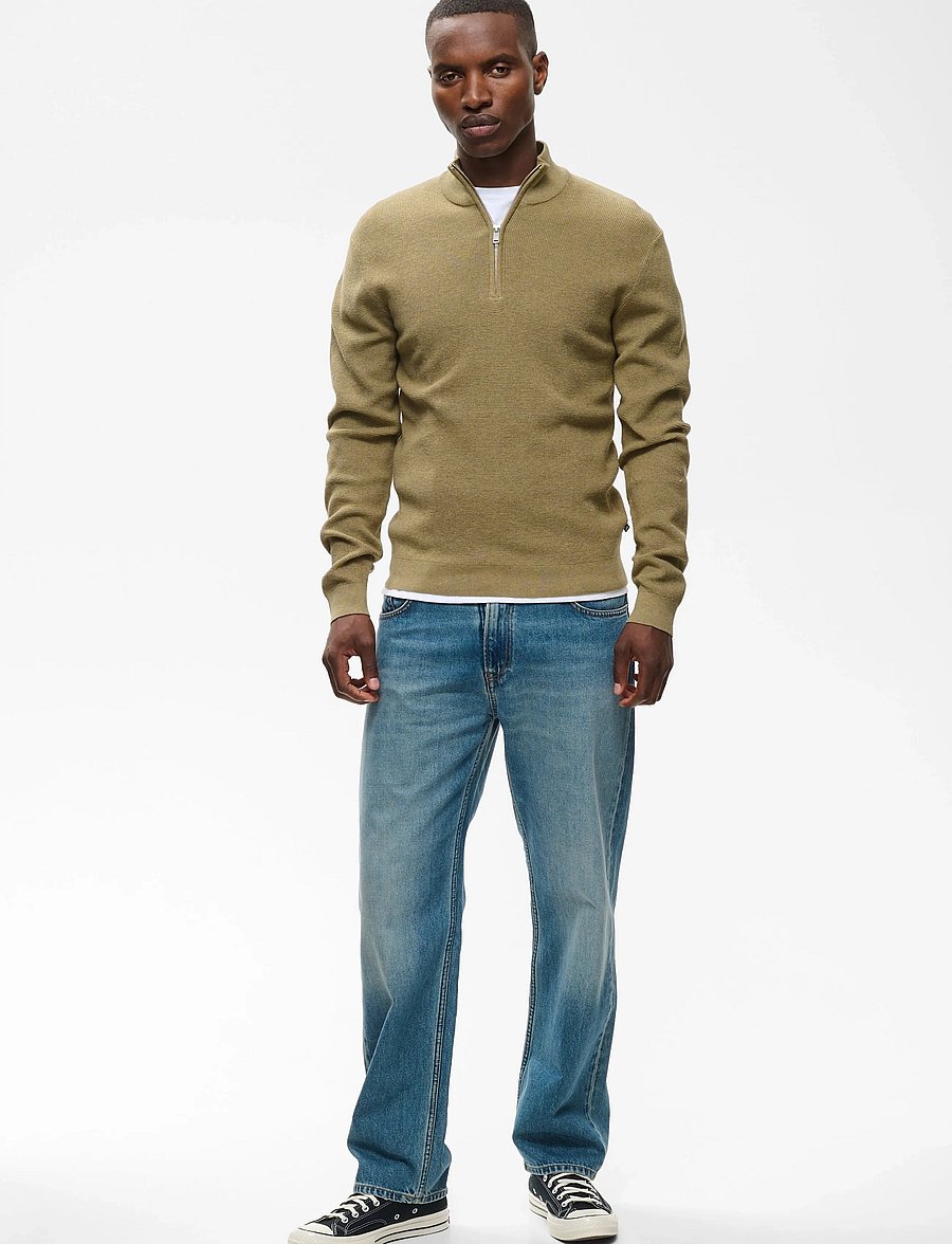 Matinique - MAlagoon Z - pullover mit halbem reißverschluss - silver sage melange - 0