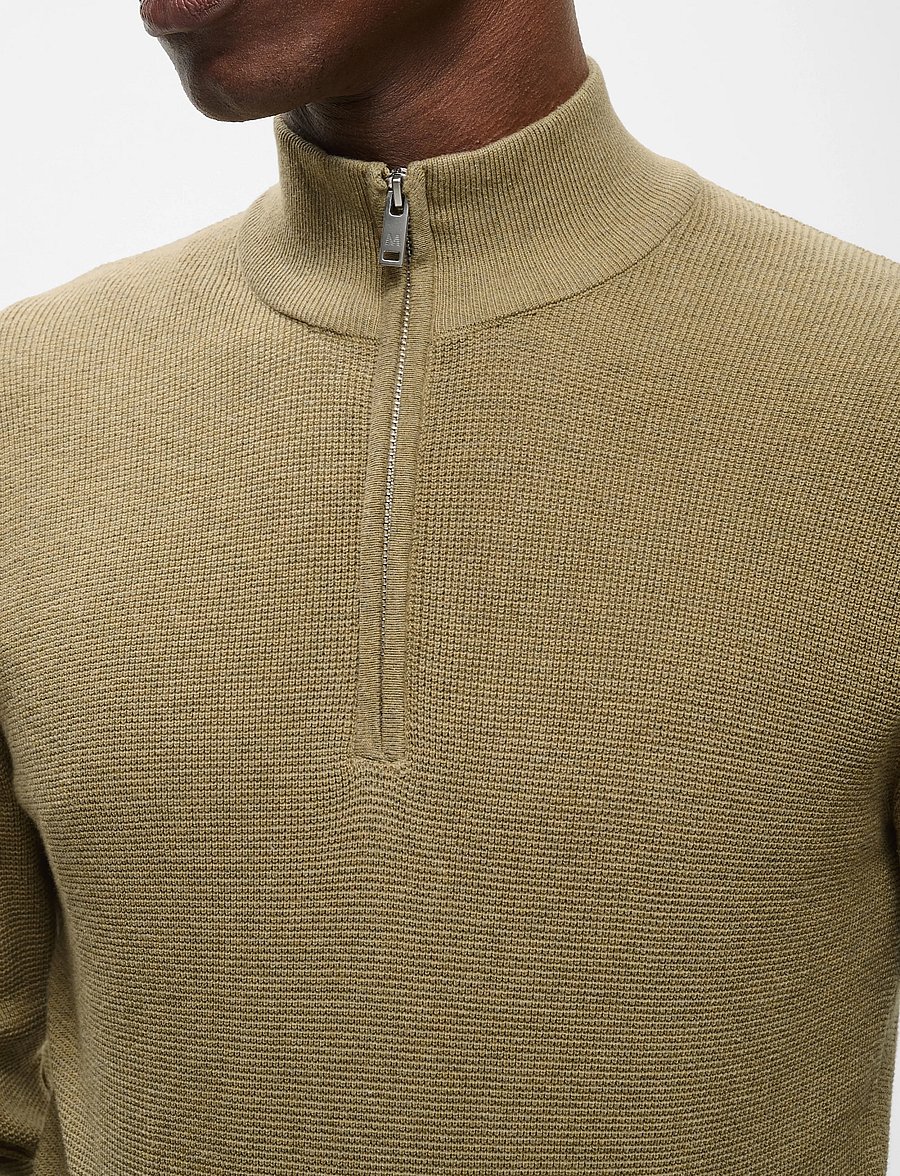 Matinique - MAlagoon Z - pullover mit halbem reißverschluss - silver sage melange - 4