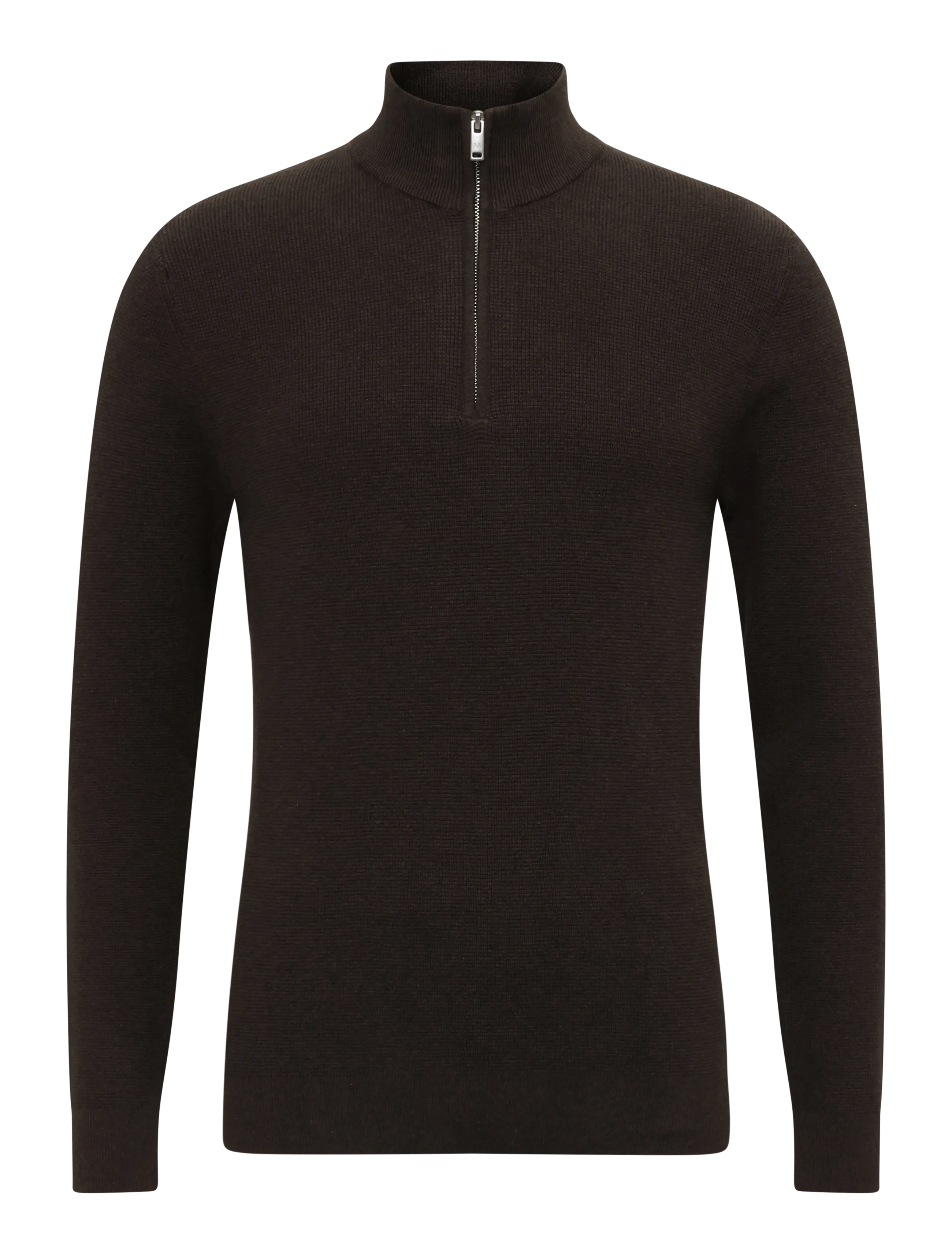 Matinique MAlagoon Z - Pullover mit halbem Reißverschluss - TURKISH COFFEE MELANGE / brown