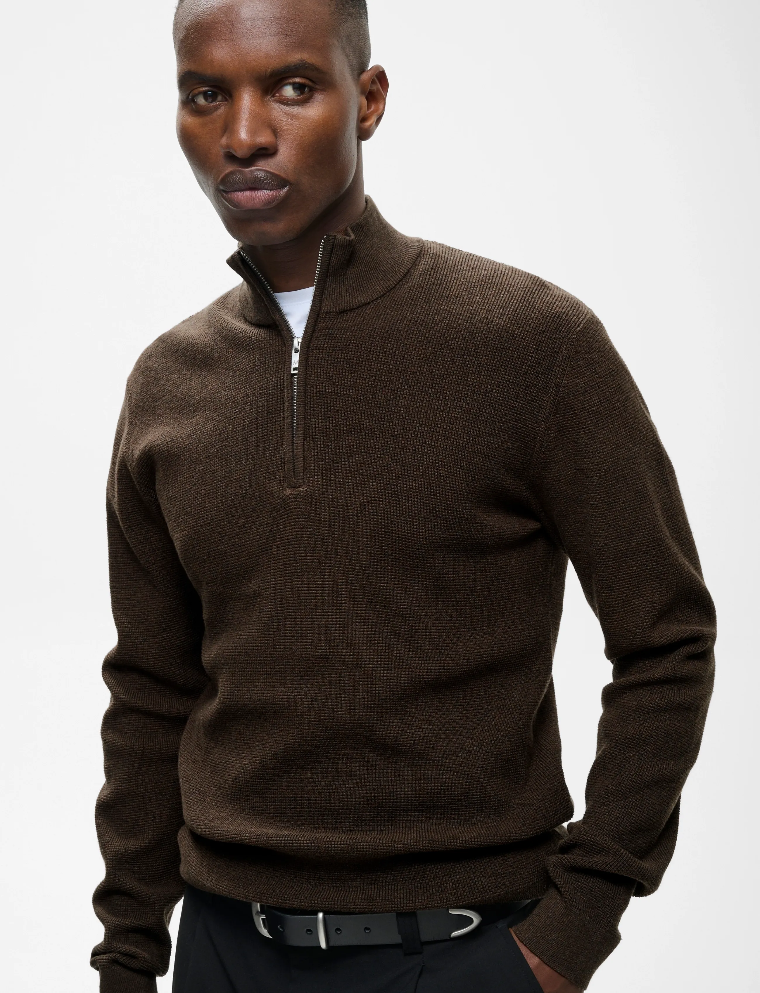 Matinique - MAlagoon Z - pullover mit halbem reißverschluss - turkish coffee melange - 5