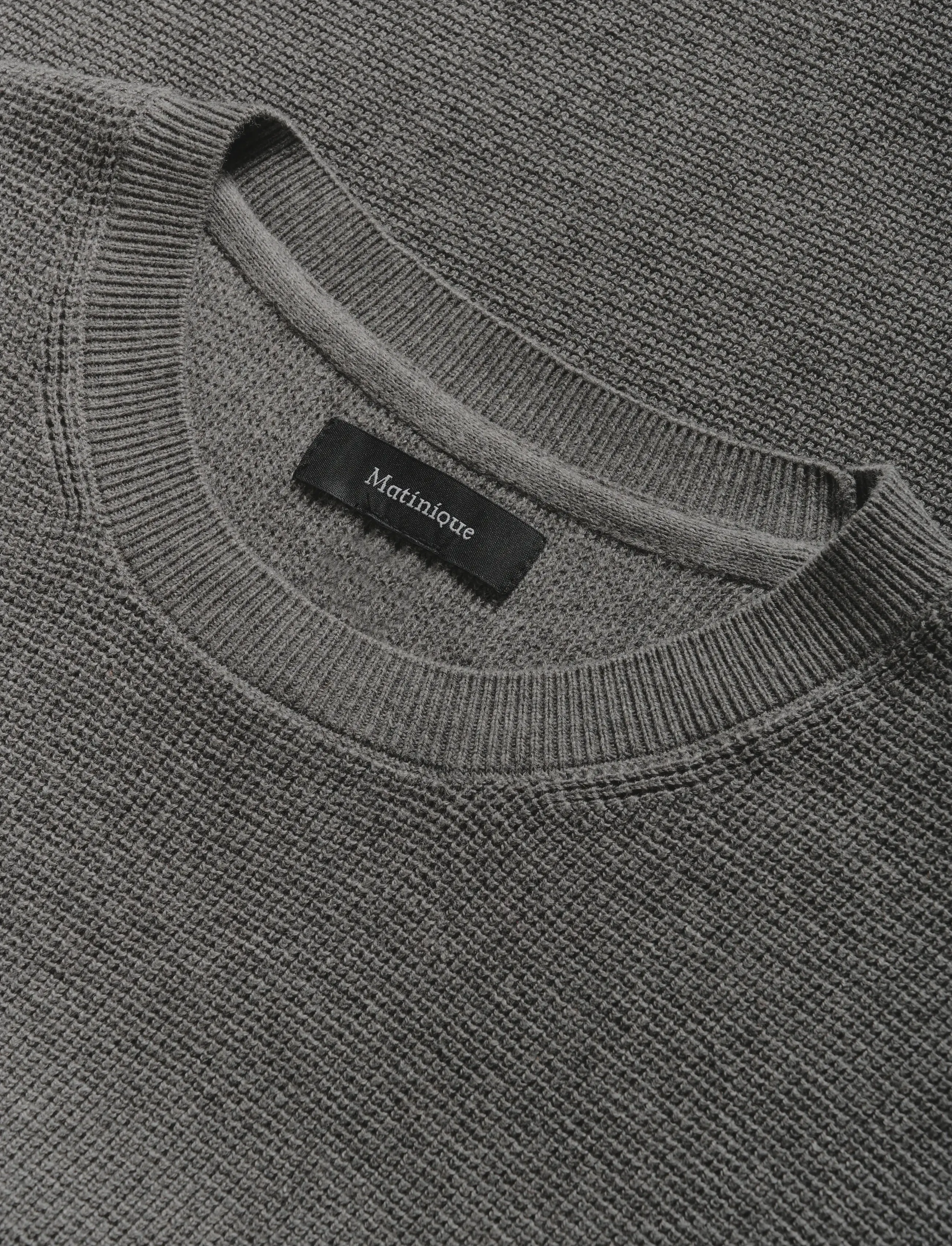 Matinique - MAlagoon - Ümmarguse kaelusega kudumid - medium grey melange - 5