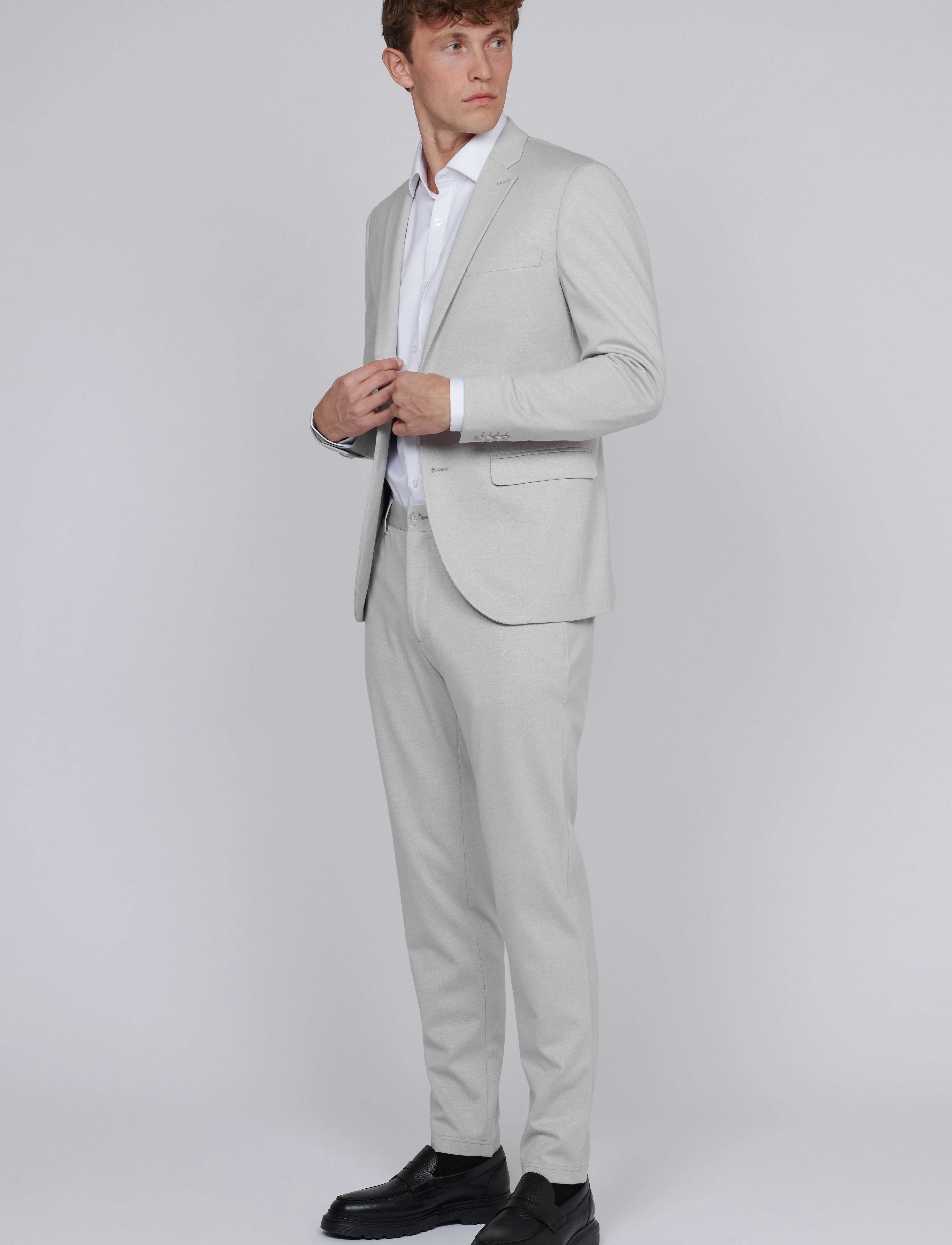 Matinique - MAgeorge Jersey - enkeltradede blazere - ghost gray - 3