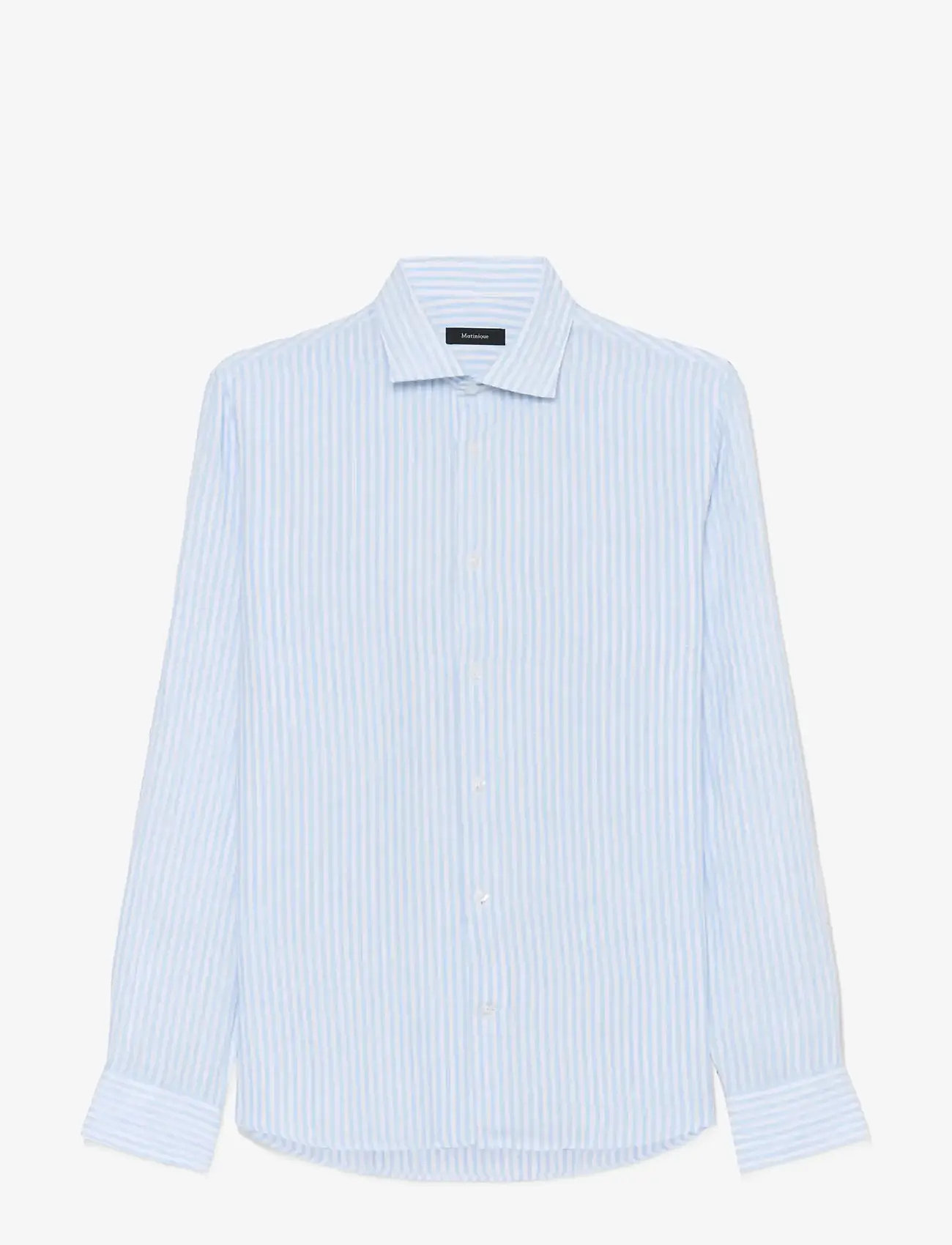 Matinique - MAmarc short - stribede skjorter - chambray blue - 1