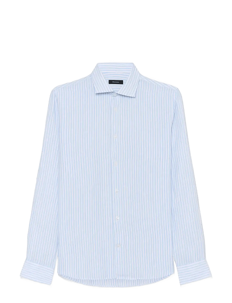 Matinique - MAmarc short - stribede skjorter - chambray blue - 1