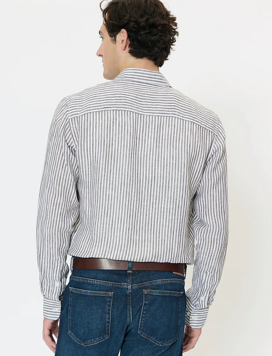 Matinique - MAmarc short - triibulised särgid - chocolate brown - 3