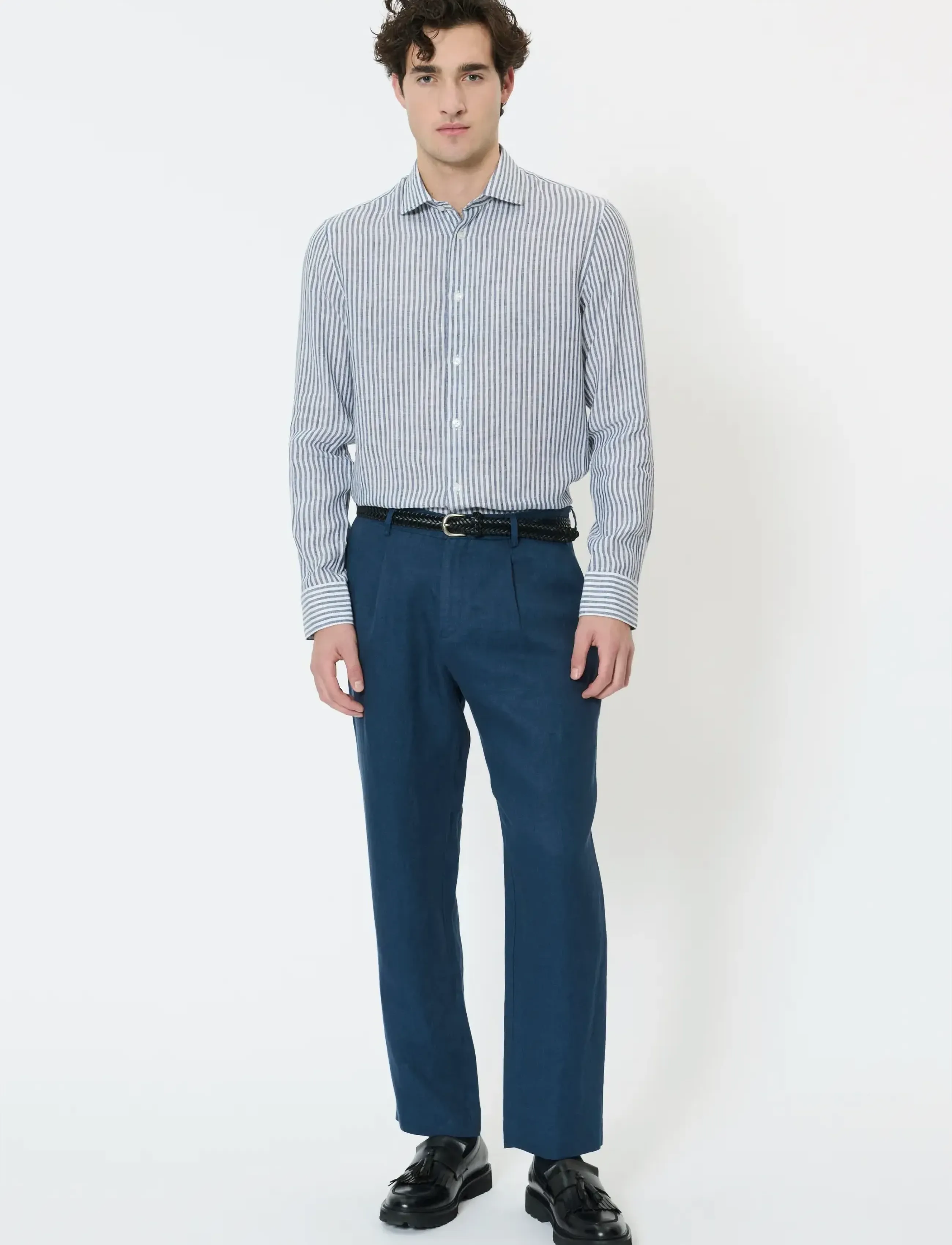 Matinique - MAmarc short - striped shirts - dark navy - 2