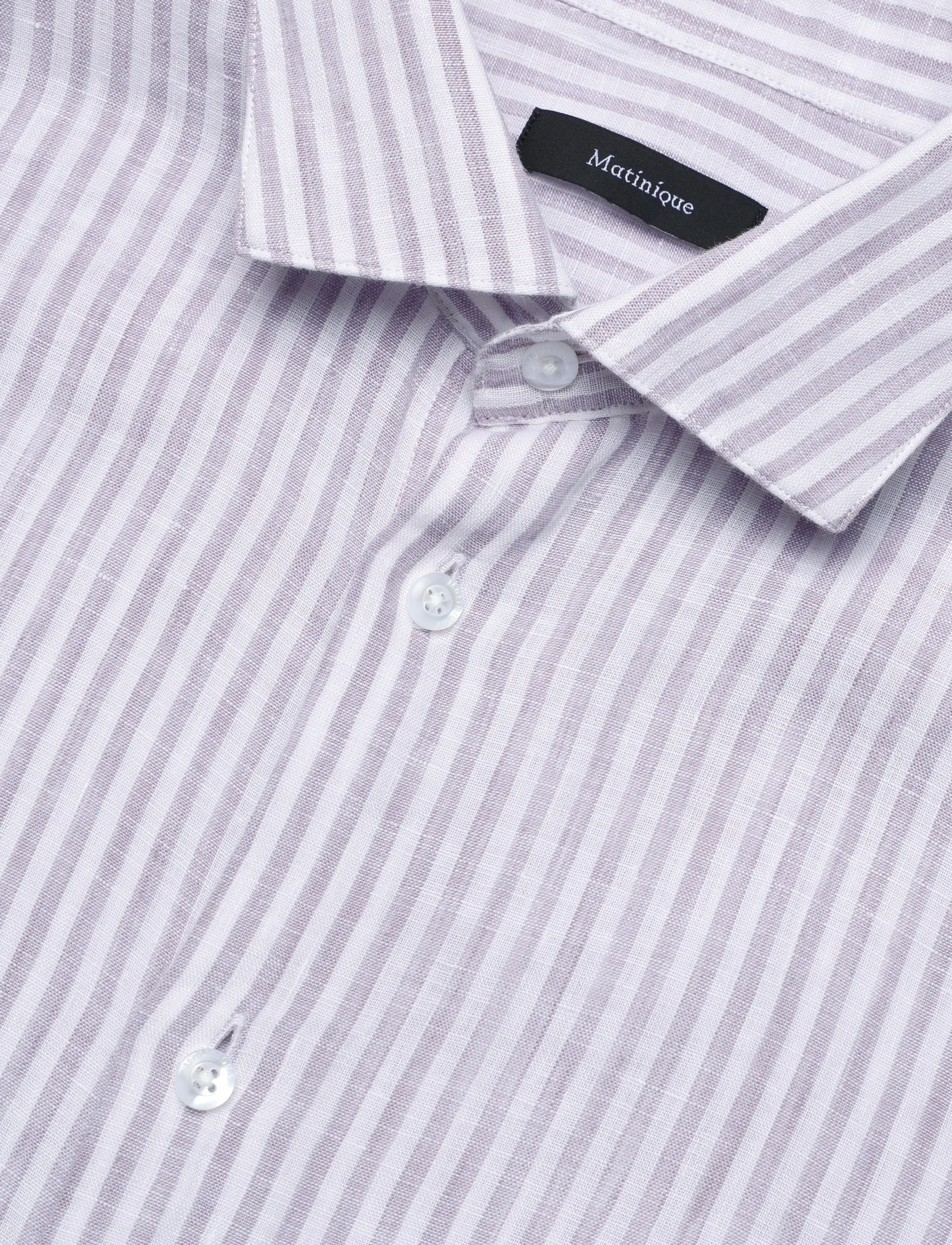 Matinique - MAmarc short - randiga skjortor - lavender aura - 3