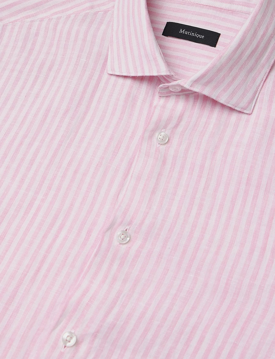 Matinique - MAmarc short - striped shirts - prism pink - 4
