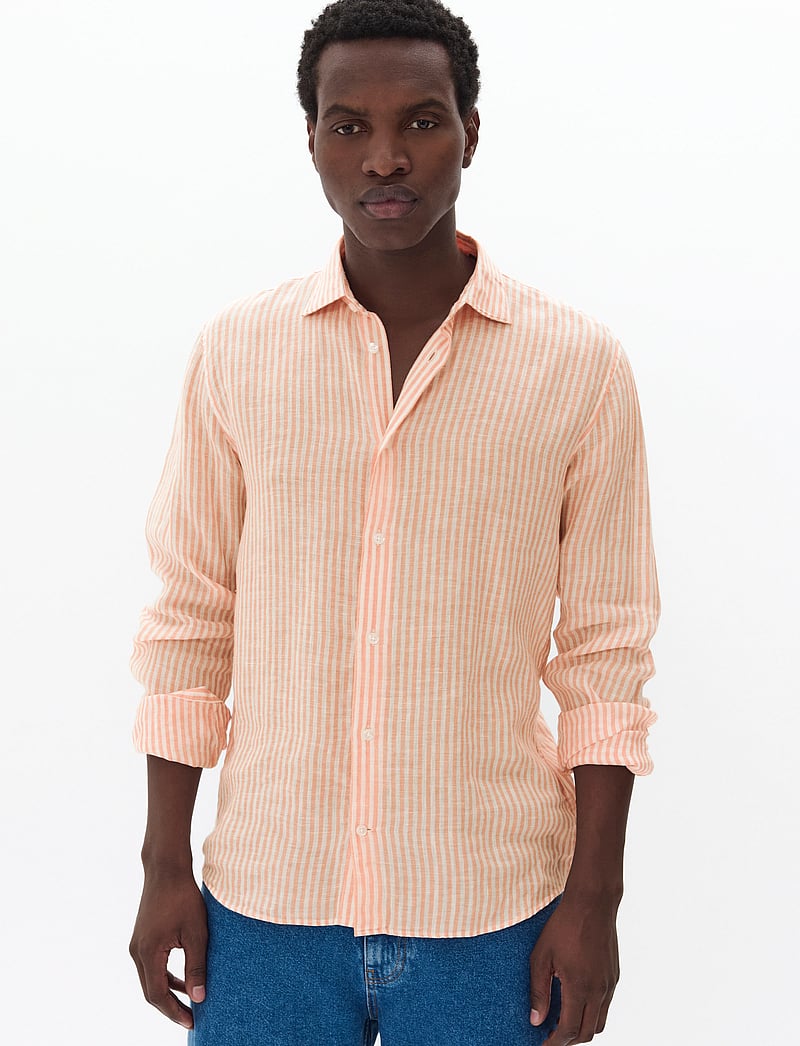 Matinique - MAmarc short - gestreifte hemden - shell coral - 0