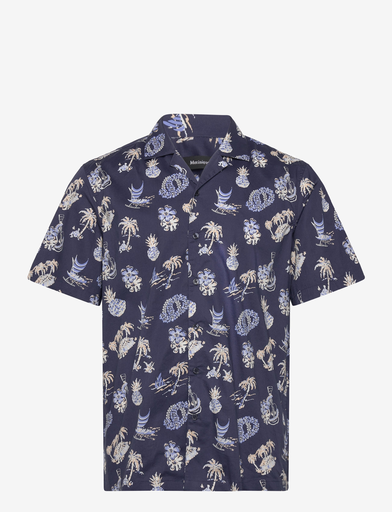 Matinique - MAklampo - short-sleeved shirts - navy blazer - 0