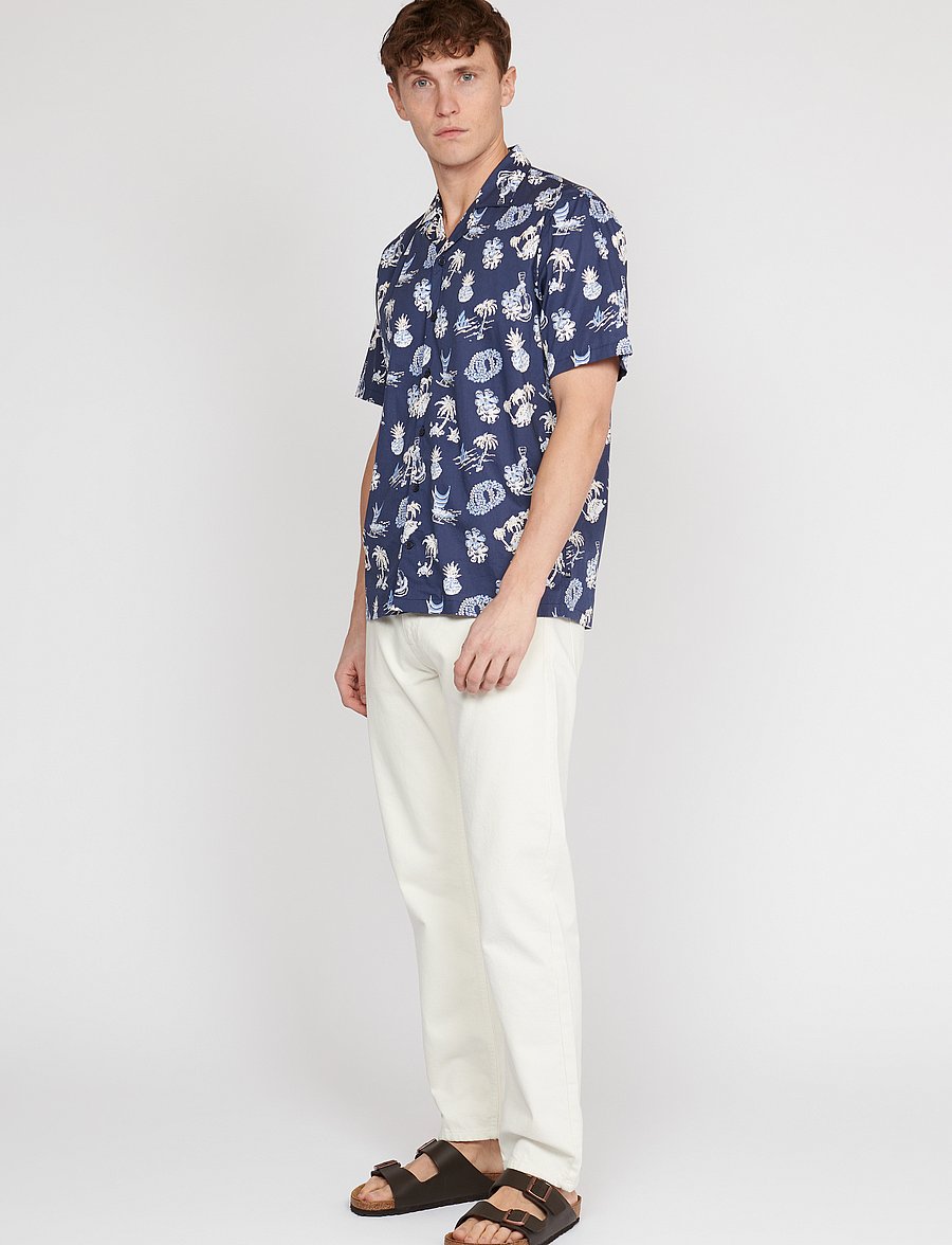 Matinique - MAklampo - short-sleeved shirts - navy blazer - 3