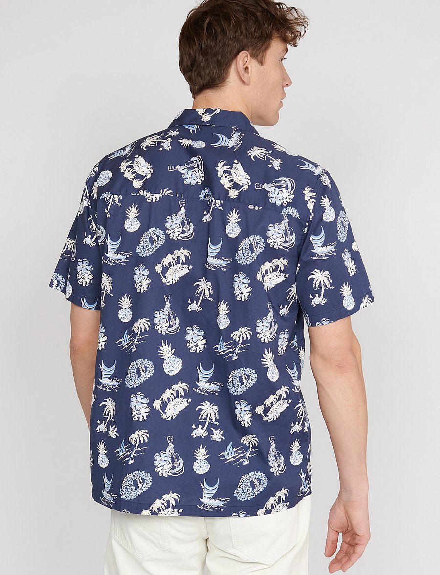 Matinique - MAklampo - short-sleeved shirts - navy blazer - 4