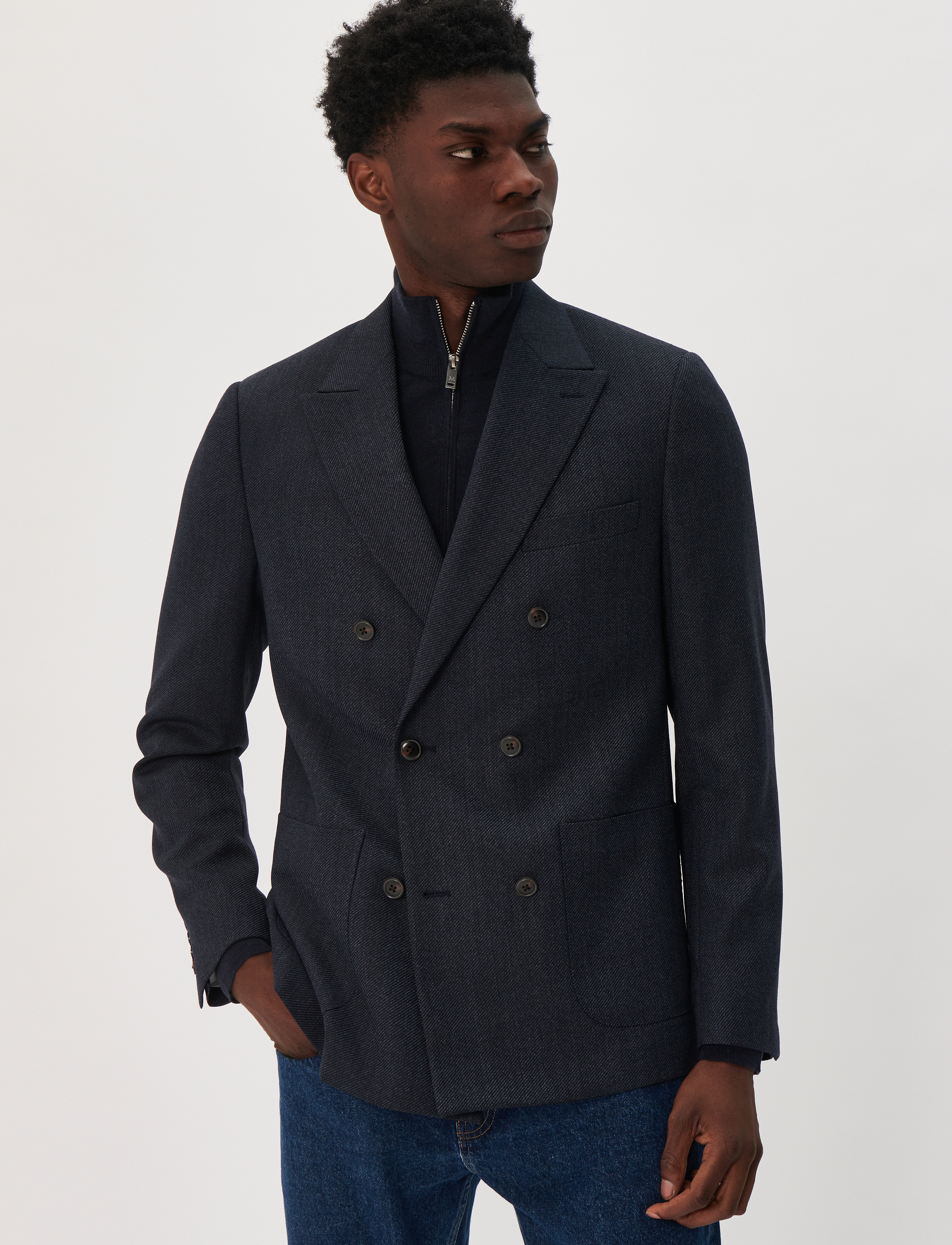 Matinique Magaret Double, 50, Blazer, Marineblau - Double Breasted Männerswear