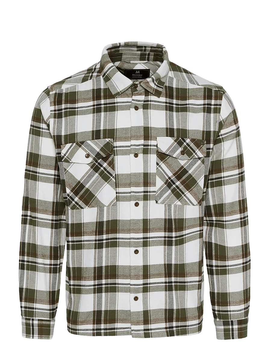 Matinique - MAglibbon Heritage - rutiga skjortor - olive night - 1