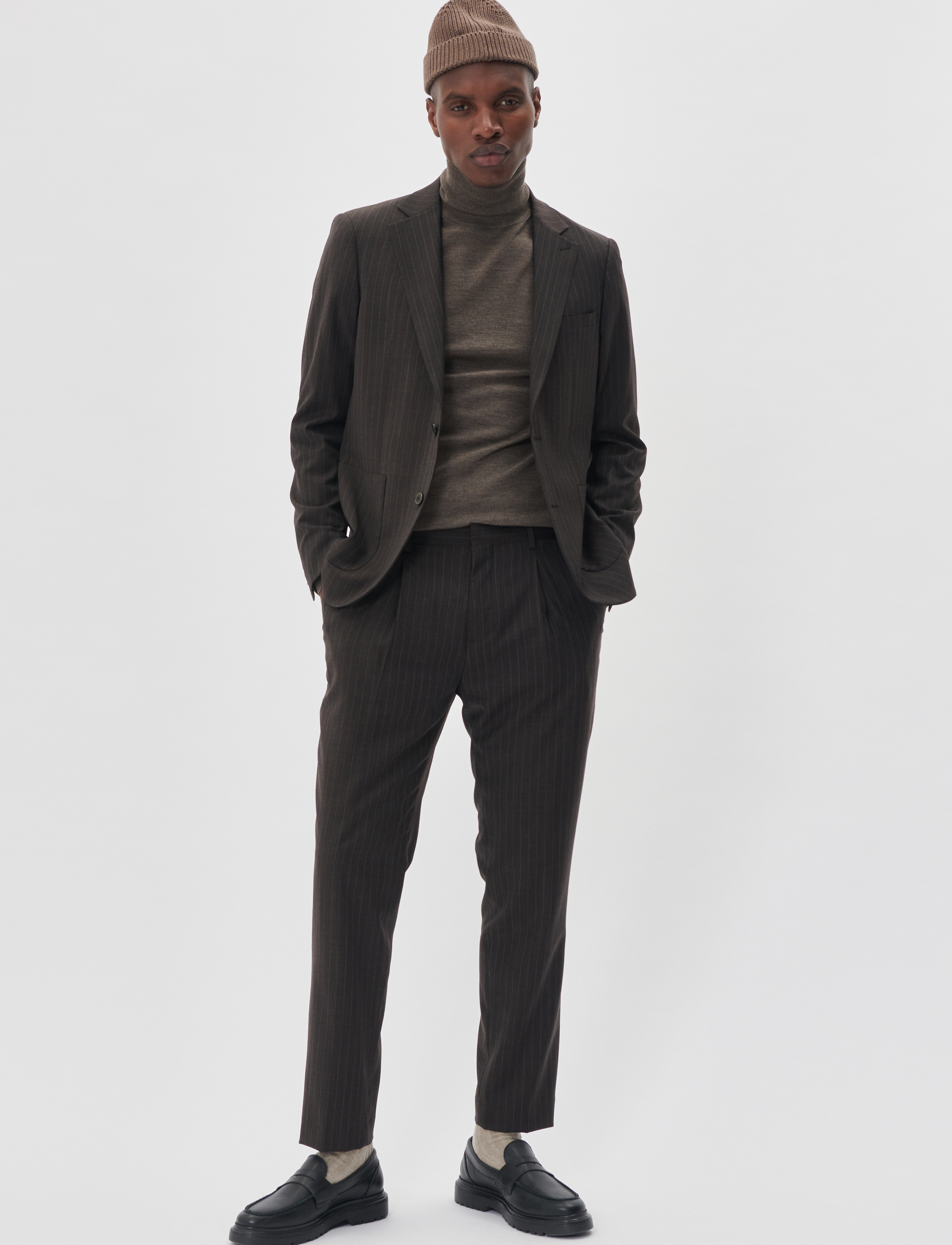 Matinique - MAweller Pleat Pant - habitbukser - espresso - 4