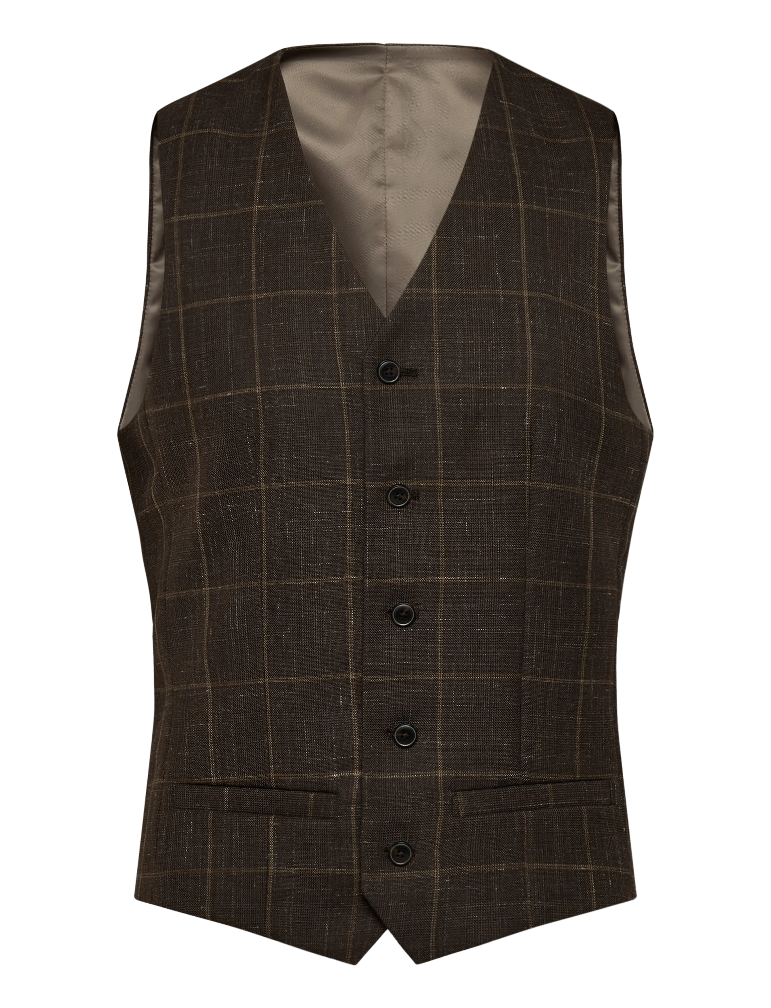 Matinique Mabreck, 52, Brown, Suits & Blazere > Waistcoats, Herre