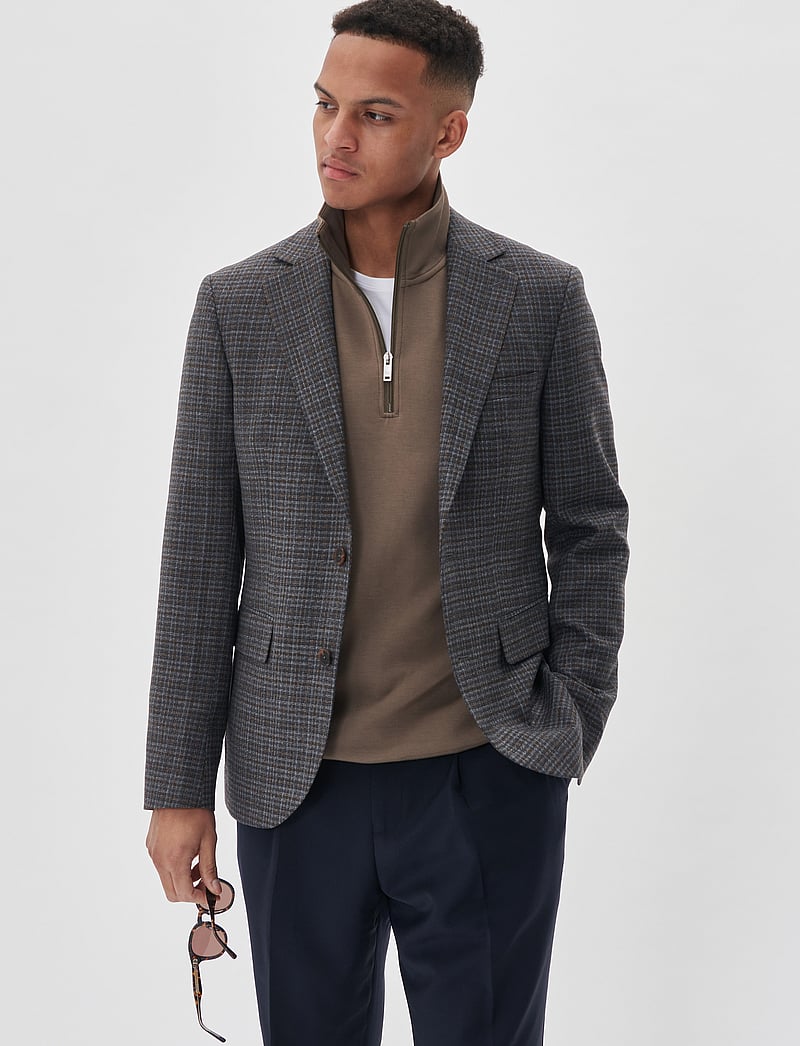 Matinique - MAgeorge - enkeltradede blazere - morel melange - 0