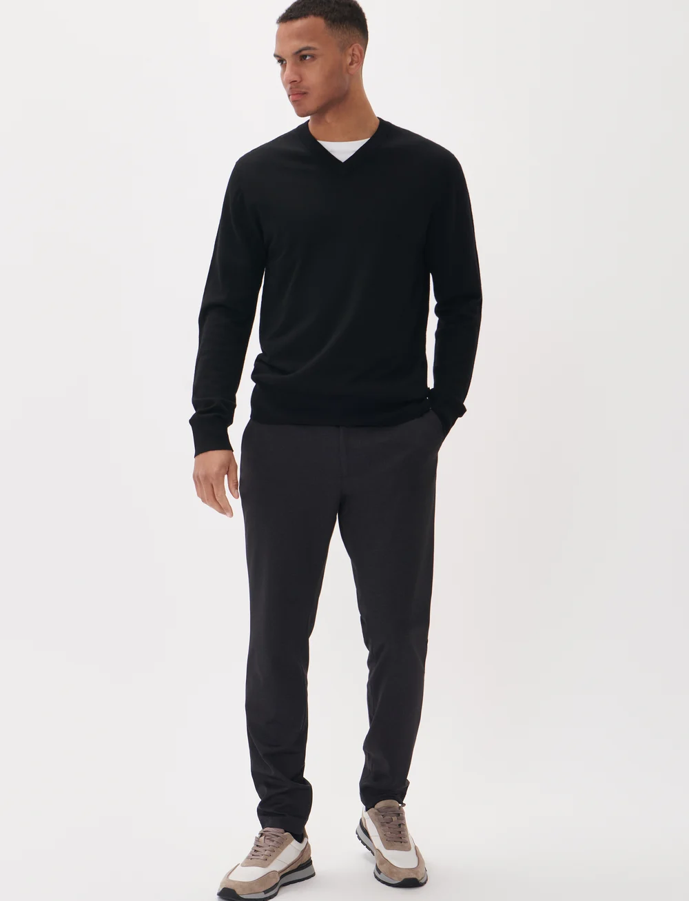 Matinique - MAliam Jersey Pant - vabaaja püksid - dark grey melange - 4
