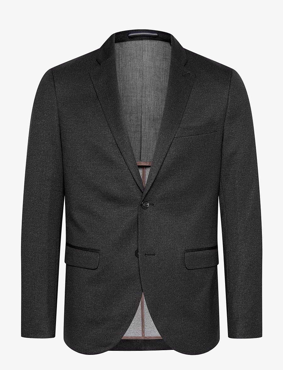 Matinique - MAgeorge Jersey - enkeltradede blazere - dark grey melange - 1