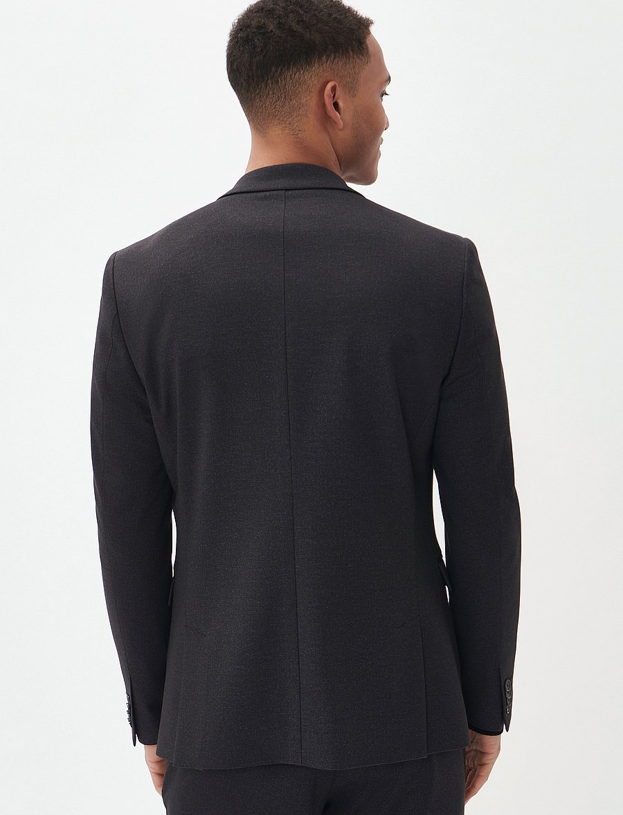Matinique - MAgeorge Jersey - enkeltradede blazere - dark grey melange - 4
